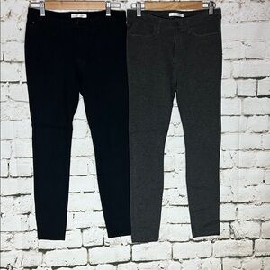 Lauren Conrad Women’s Stretch Skinny Pull-On Pants Black & Charcoal